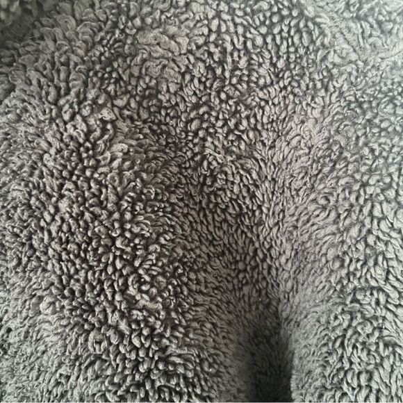 Shambhala Dark Grey Teddy Bear Quarter Zip Hoodie Sweater - Picture 4 of 4